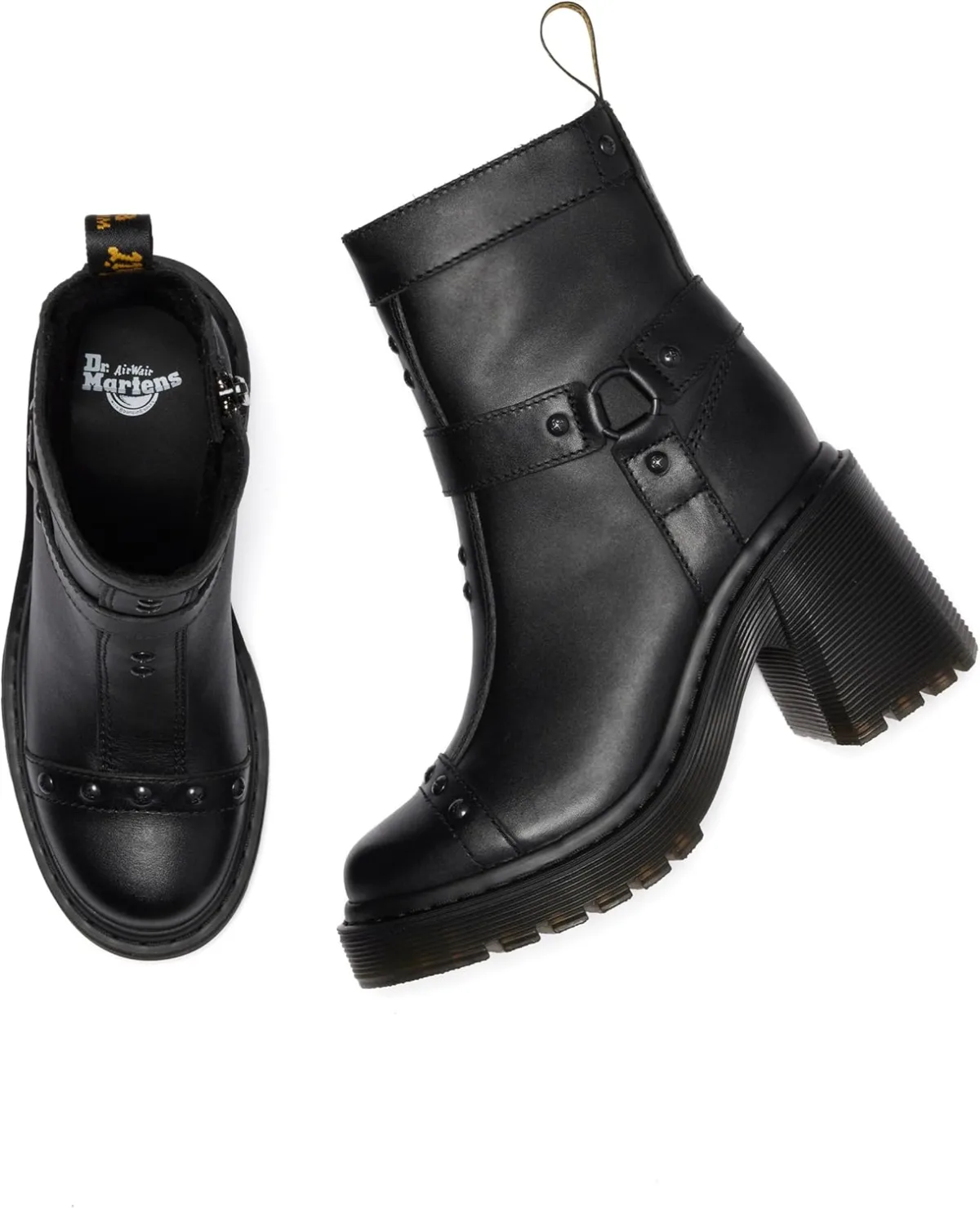 Dr. Martens Women's Spence Harness Flare Heel Leather Chelsea Boots view 5