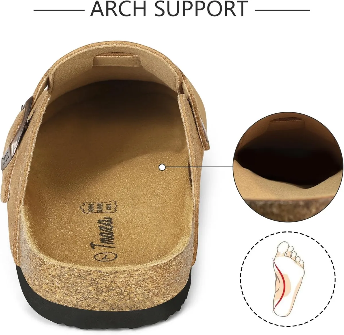 Cork Footbed Suede Clogs for Women view 5