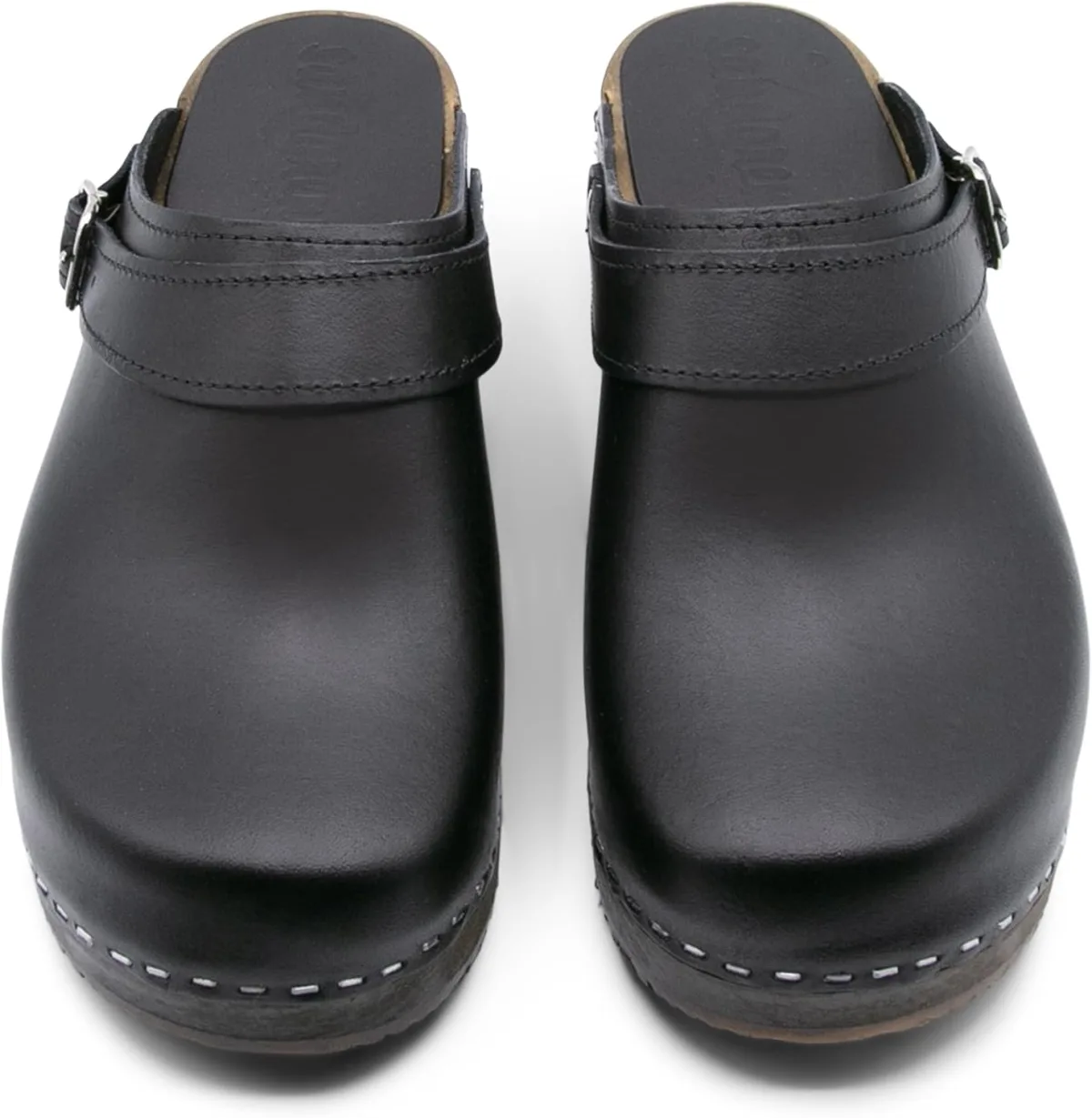 Sandgrens Handmade Swedish Wood Clogs for Men, Low Heel Mule view 5