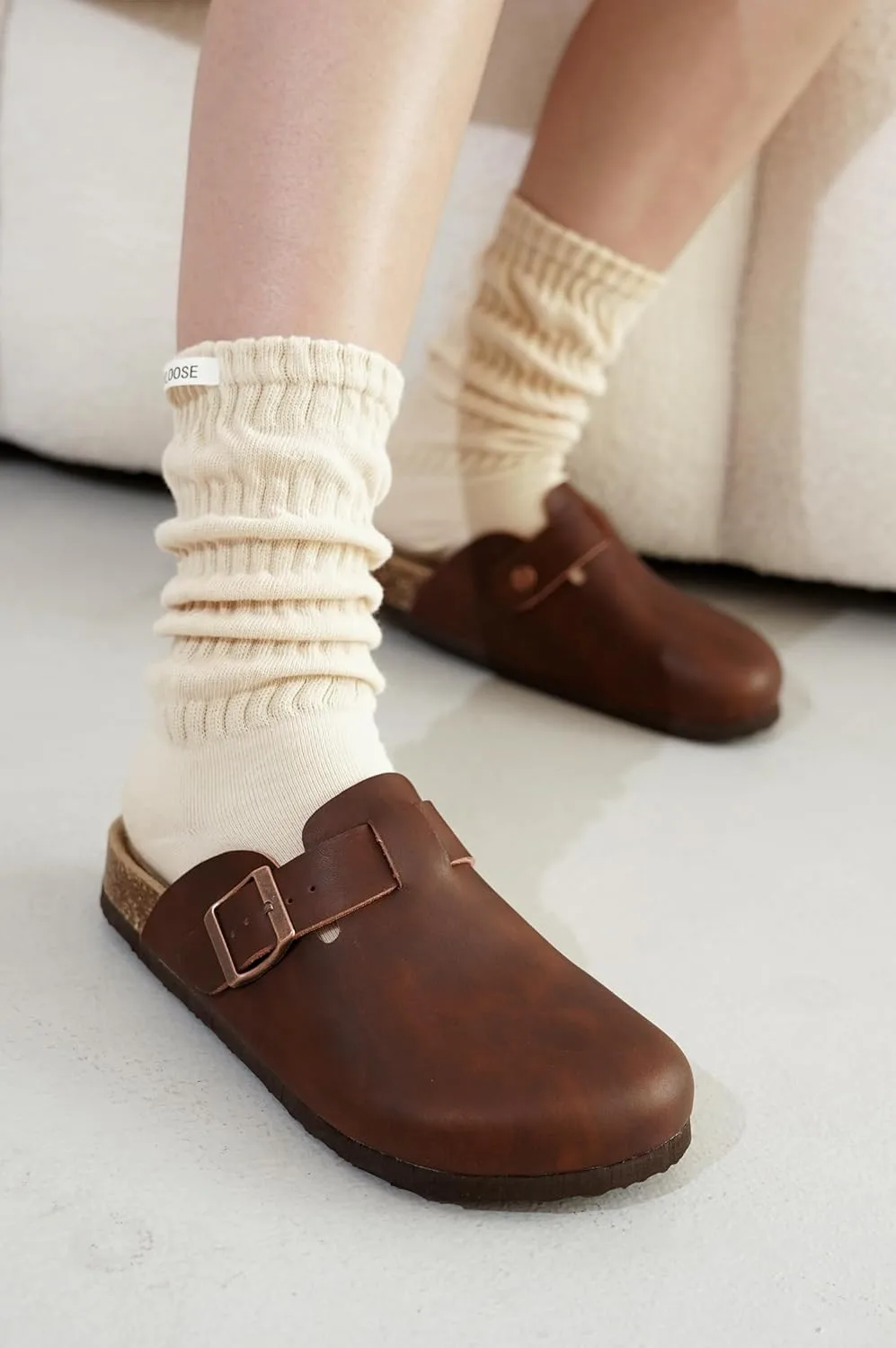 Project Cloud 100% Genuine Leather Footbed Clogs for Women view 6