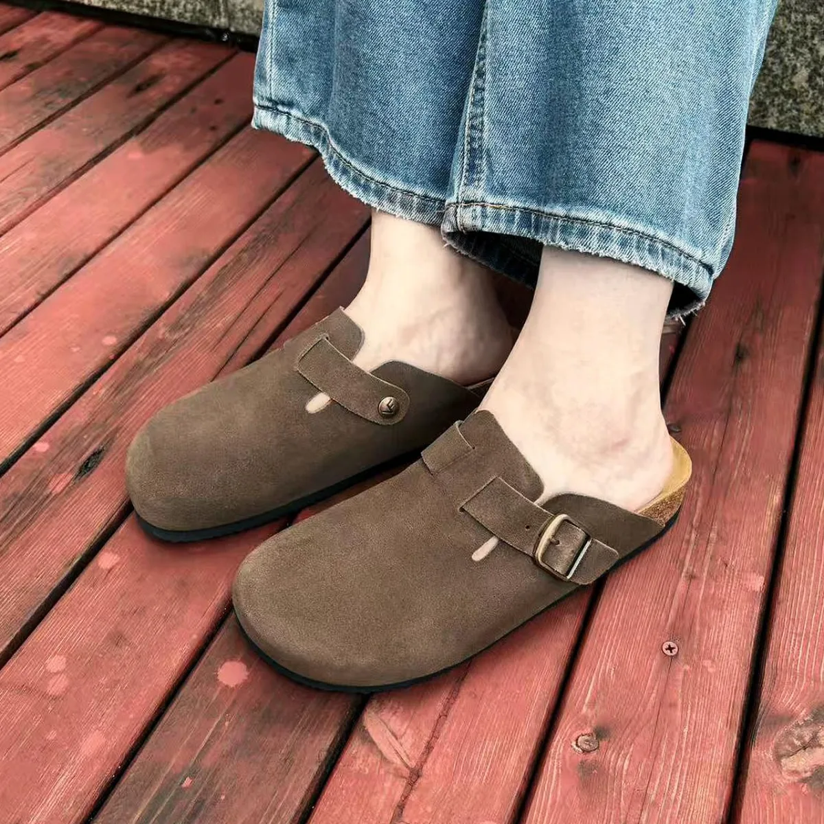 Women's Genuine Suede Clogs for Women Men Slip On-Arch Support Comfortable Mul view 2