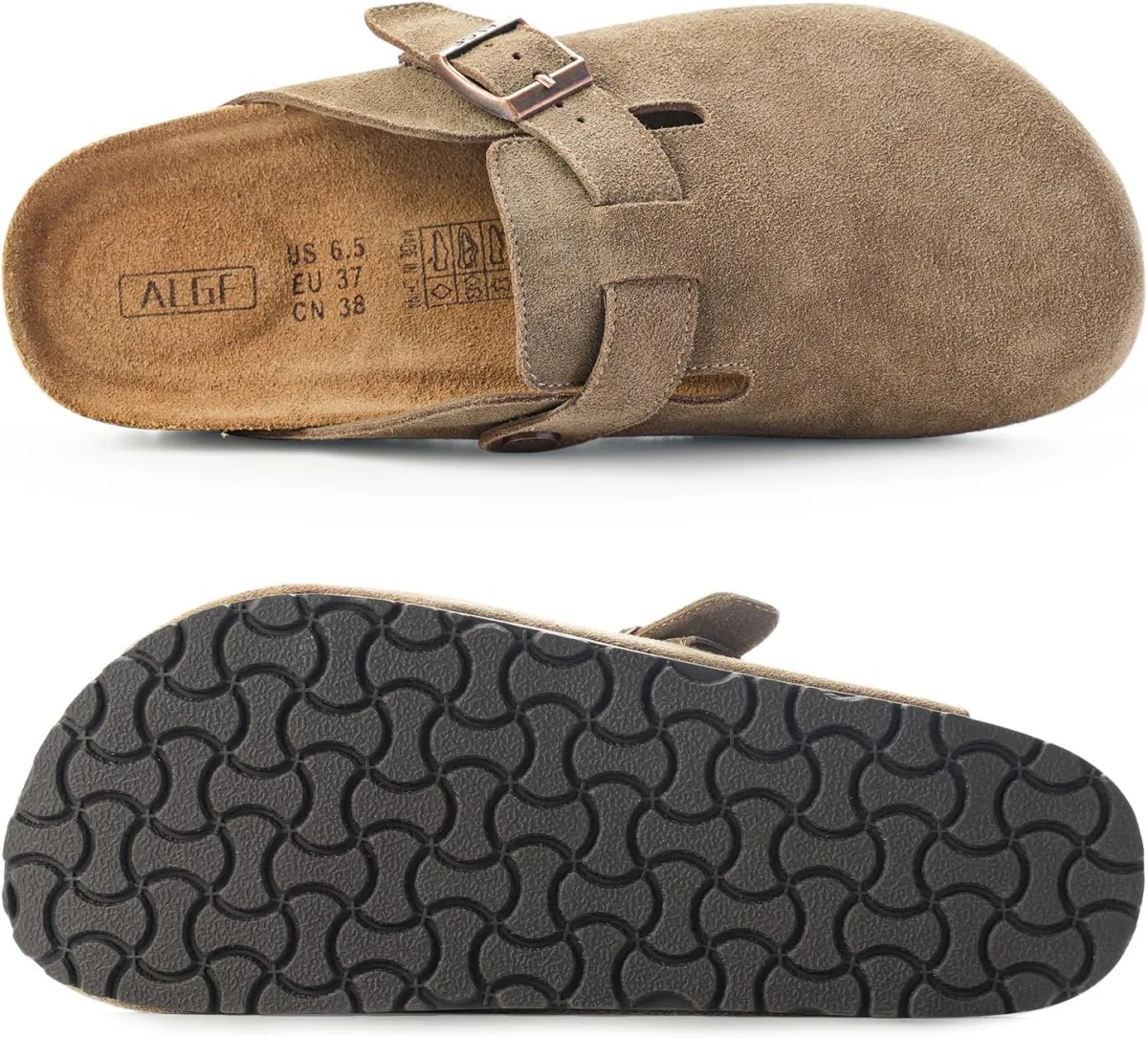 Women’s Genuine Suede Clogs for Women Slip-On Buckle Slides Women's Mules & Cl view 5