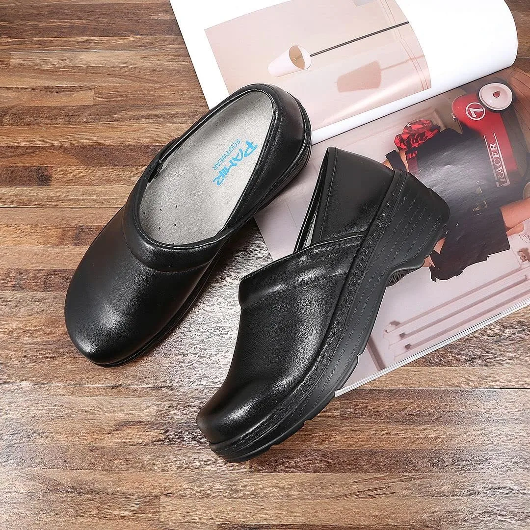 Women's Genuine Leather Clog with Arch Support view 2
