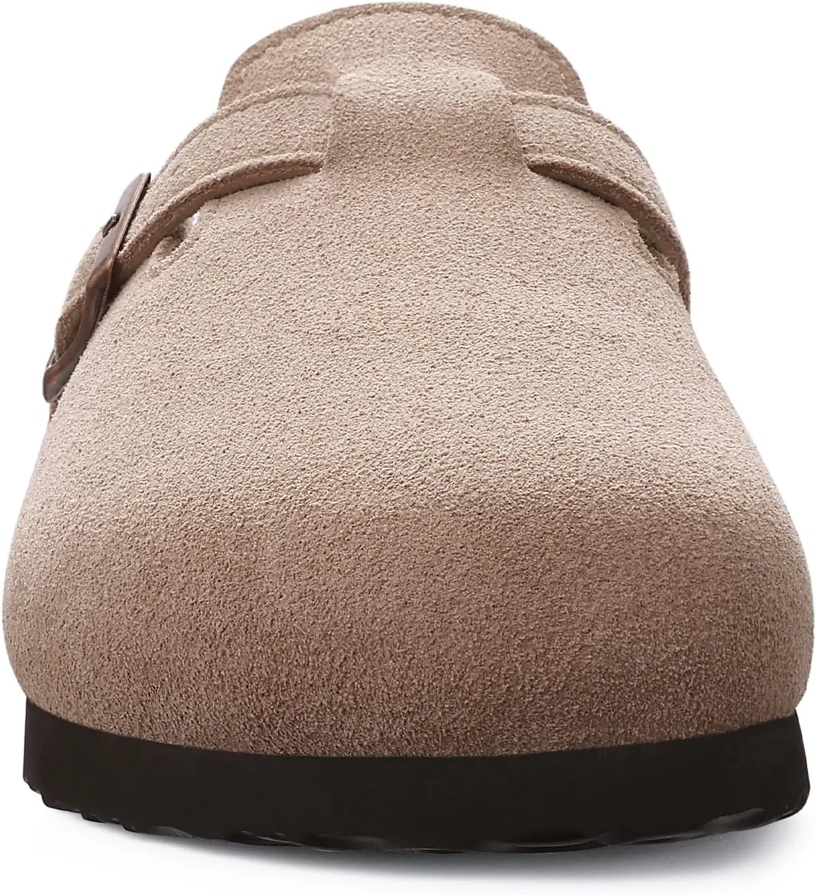 Genuine Suede Clogs for Women Men Soft Cork Footbed Leather Mules Comfort Pota view 3