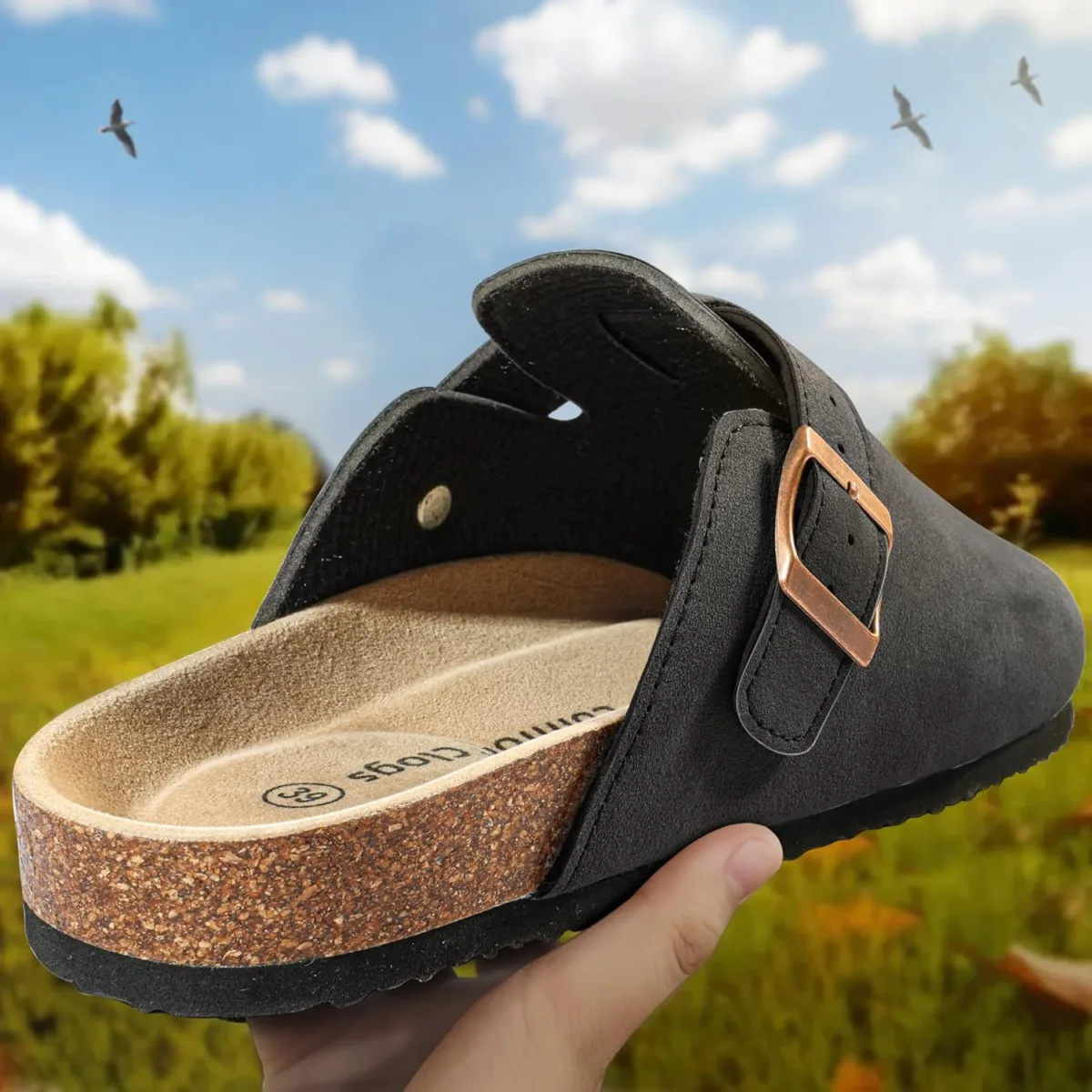 KEMISANT Men Clogs-Comfortable Suede Mules Slippers Sandals Nurse Potato Shoes view 2