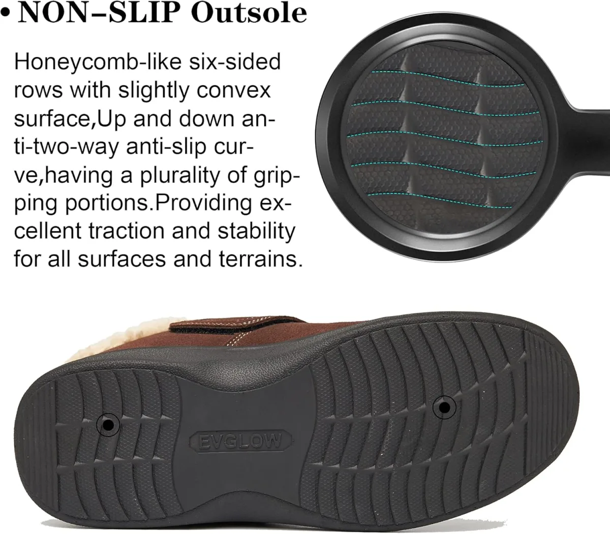 Men's Suede Leather House Slippers Arch Support Non Slip view 6