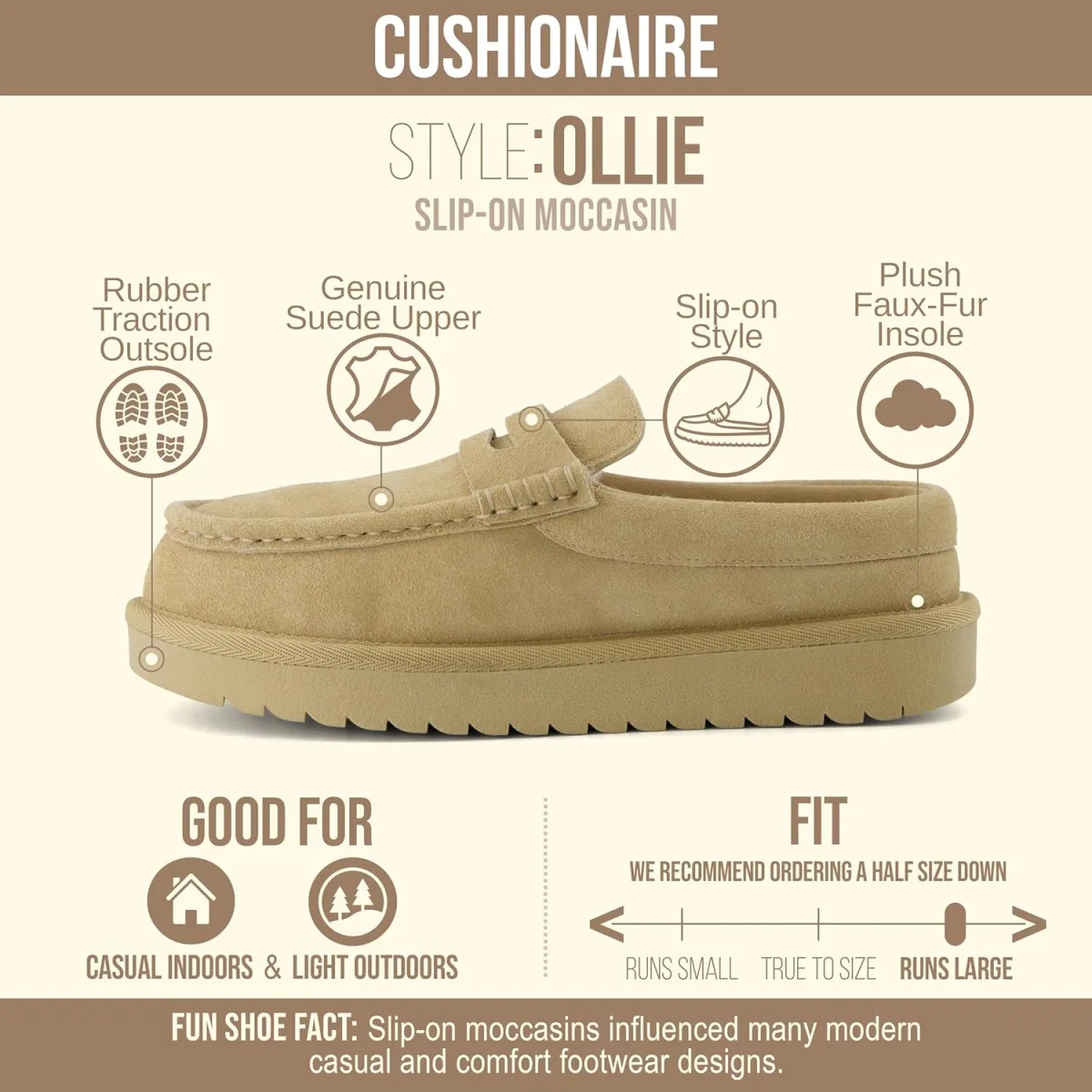 CUSHIONAIRE Ollie Cozy Genuine Suede Clogs for Women, Comfortable Slip-On Mule view 4