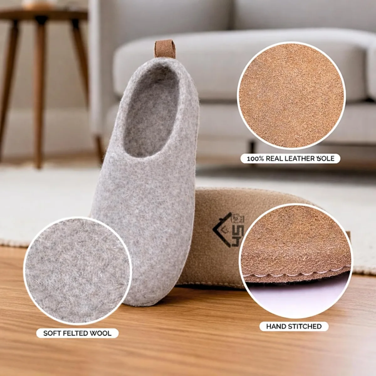 Wool Indoor Slippers view 3
