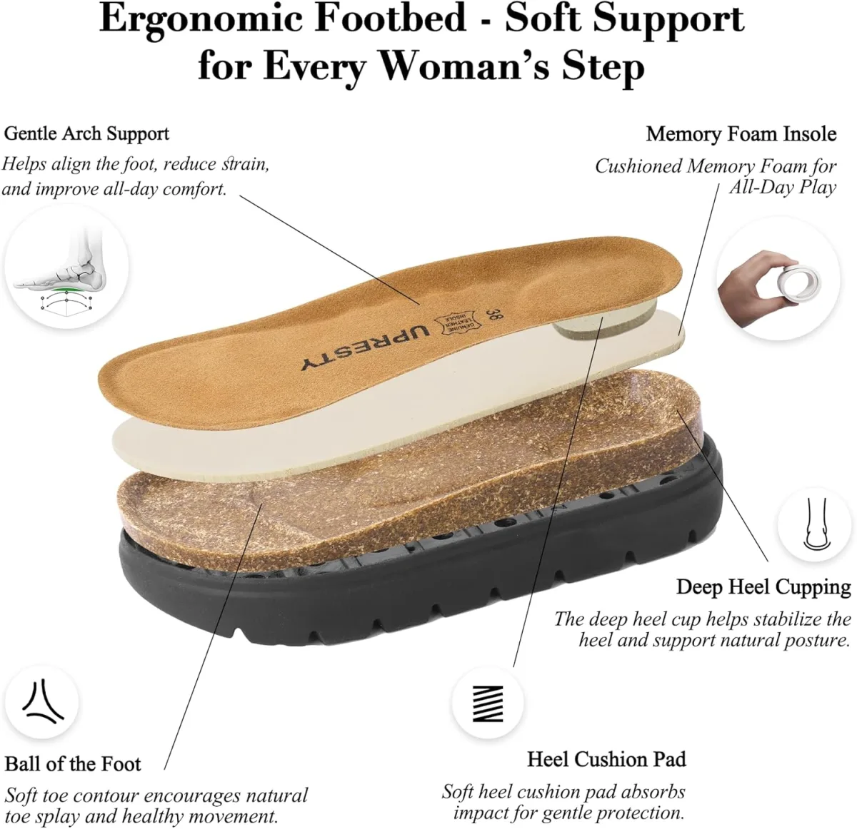 100% Genuine Suede Clogs for Women Footwear with Arch Support, Platform Womens view 4