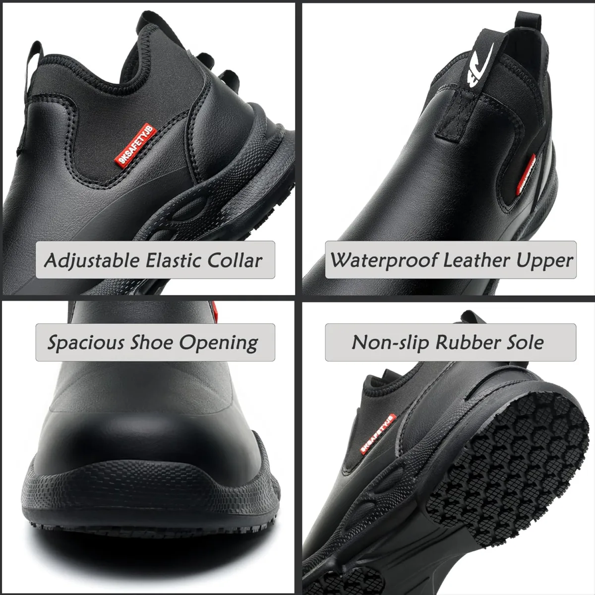ORISTACO Non Slip Kitchen Chef Shoes Waterproof Lightweight Nursing Garden Foo view 4