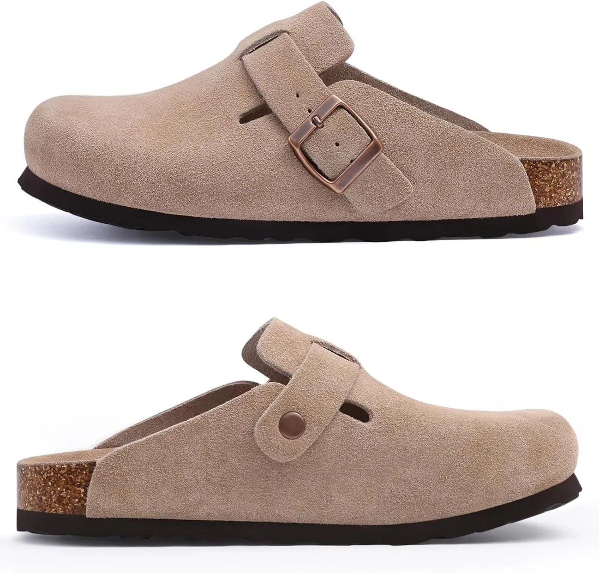 Asgard Genuine Suede Clogs for Women Men Leather Mules Arch Support Potato Sho view 6
