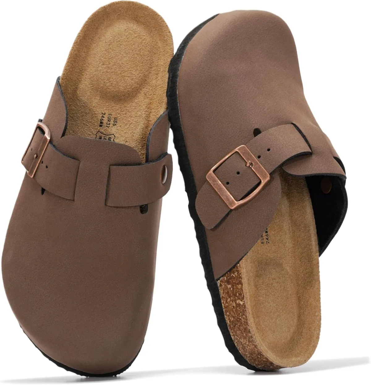 Project Cloud 100% Genuine Leather Footbed Clogs for Women view 2