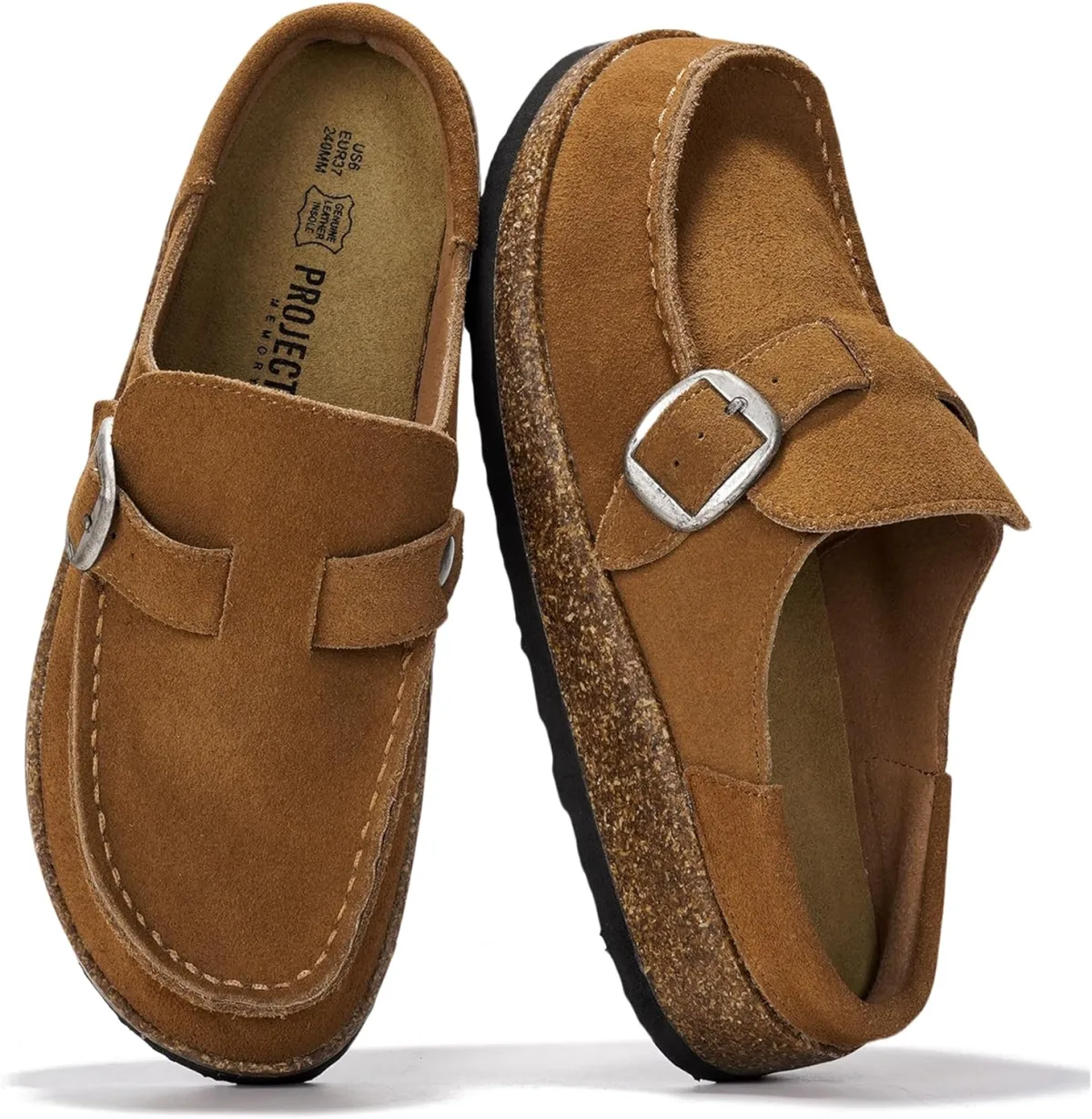 Project Cloud 100% Genuine Leather Moccasin-Style Clogs for Women view 4