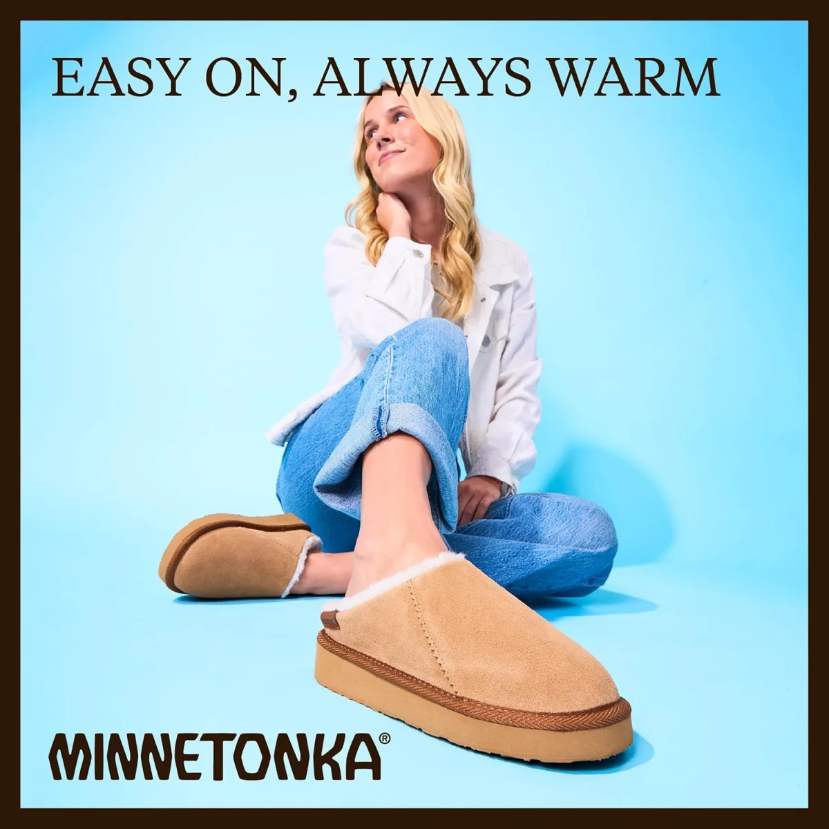 Minnetonka Women's Coze Around Clog Suede Faux Fur Lined Slippers view 2