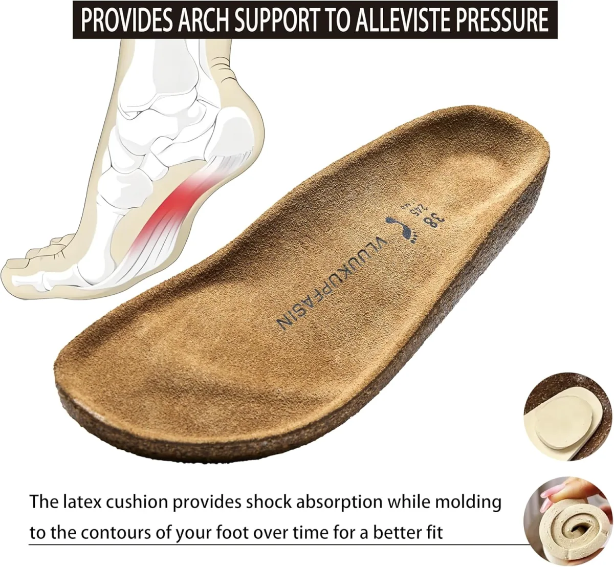 Women's Genuine Suede Clogs for Women Men Slip On-Arch Support Comfortable Mul view 4
