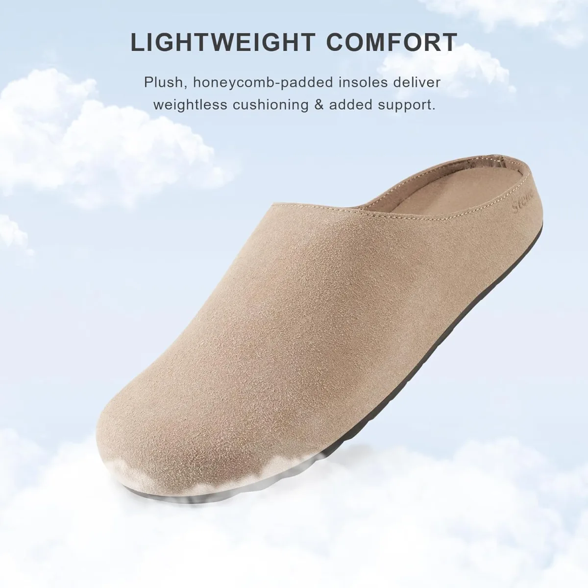 Stelle Clogs Women Mens Arch Support Suede Soft Cork Footbed Sandals Potato Sh view 6