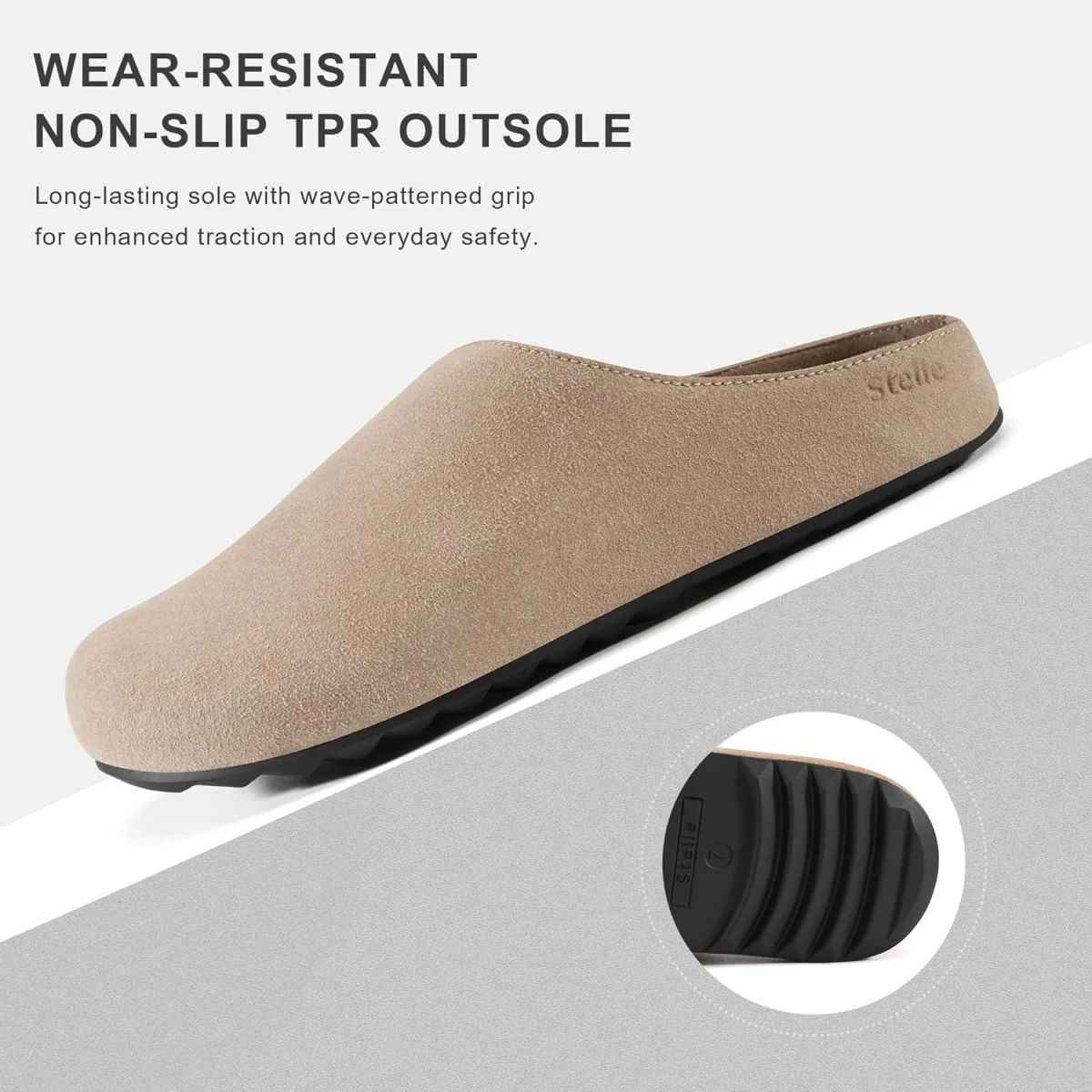 Stelle Clogs Women Mens Arch Support Suede Soft Cork Footbed Sandals Potato Sh view 3