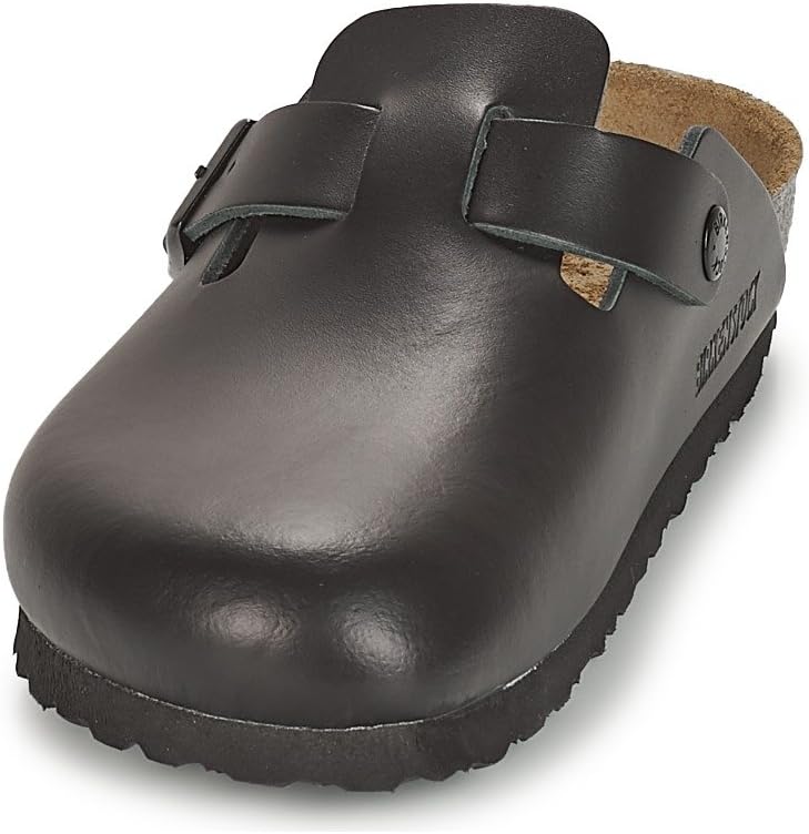 Birkenstock Boston Leather, Unisex Adults' Clogs, Black, 7 UK view 5