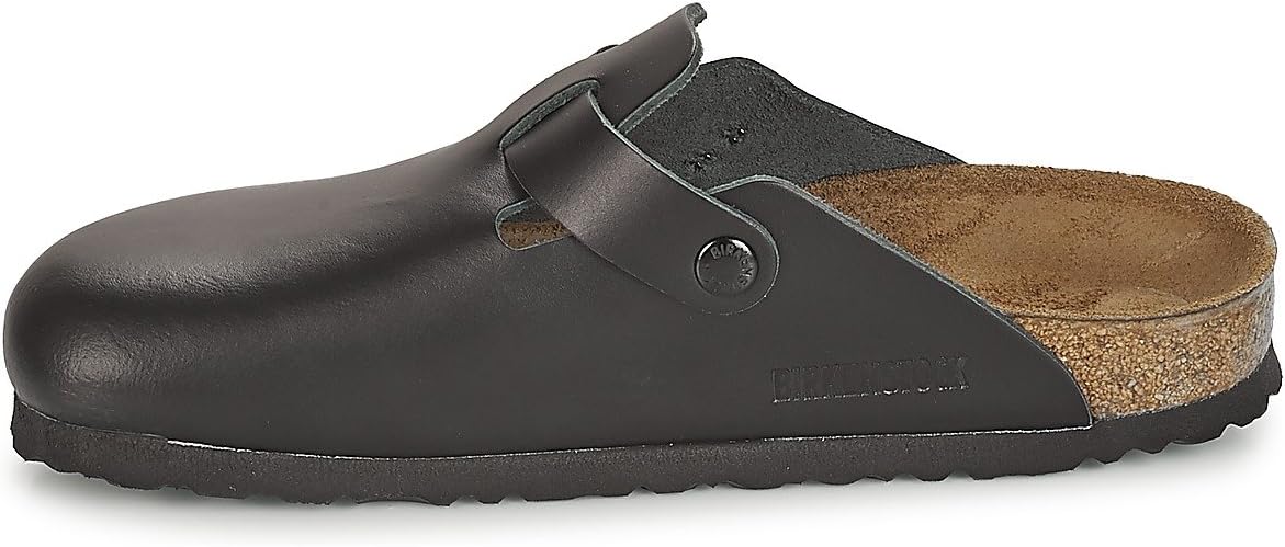 Birkenstock Boston Leather, Unisex Adults' Clogs, Black, 7 UK view 6