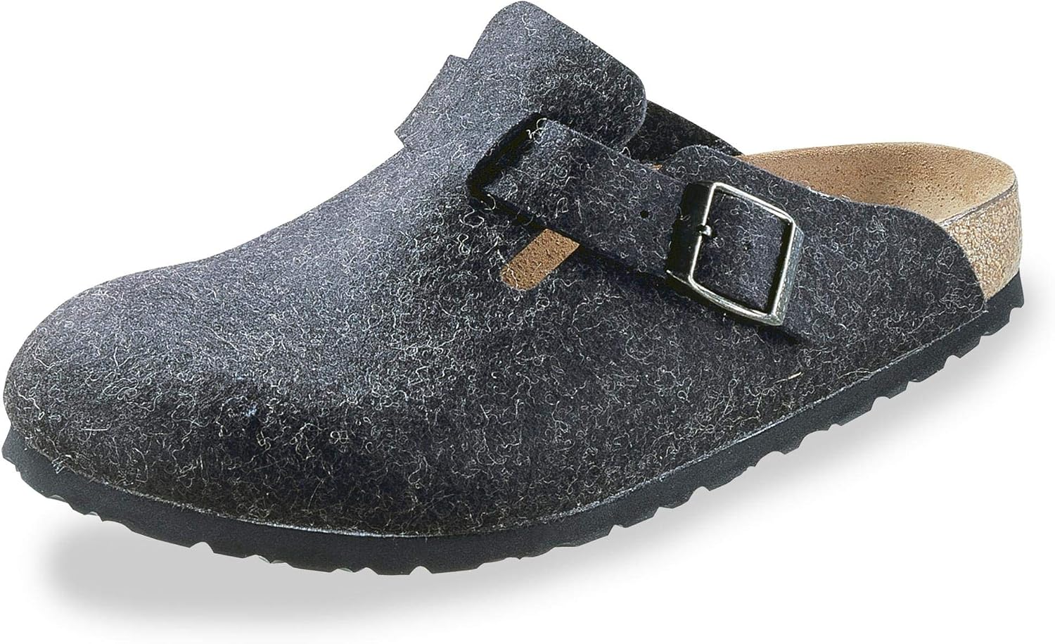 Birkenstock Unisex Black Super Birki Clog — Suede clog