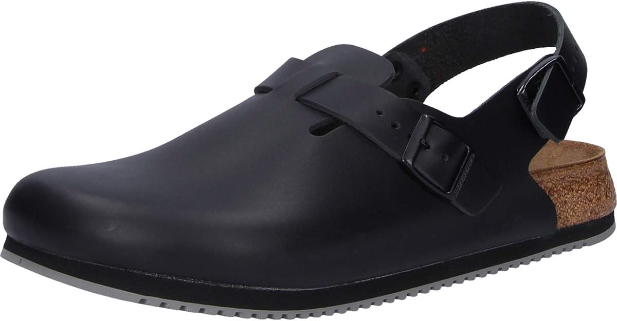 Birkenstock Clogs ''Tokyo'' from Leather in Black 41.0 EU N — Genuine Leather clog