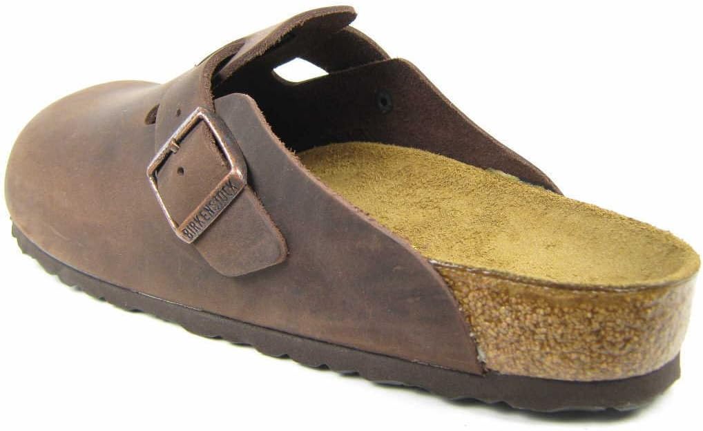 Birkenstock Unisex Adults Boston Greased Leather Clogs, Brown Habana, 7/7.5 view 2
