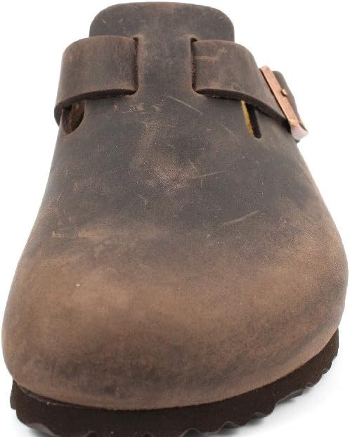 Birkenstock Unisex Adults Boston Greased Leather Clogs, Brown Habana, 7/7.5 view 6
