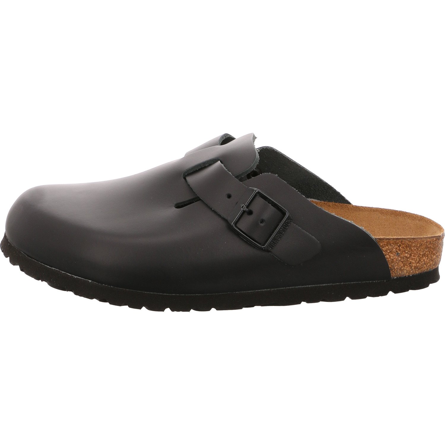 Birkenstock Unisex Boston Leather Black Sandals 10 W / 8 M US view 2