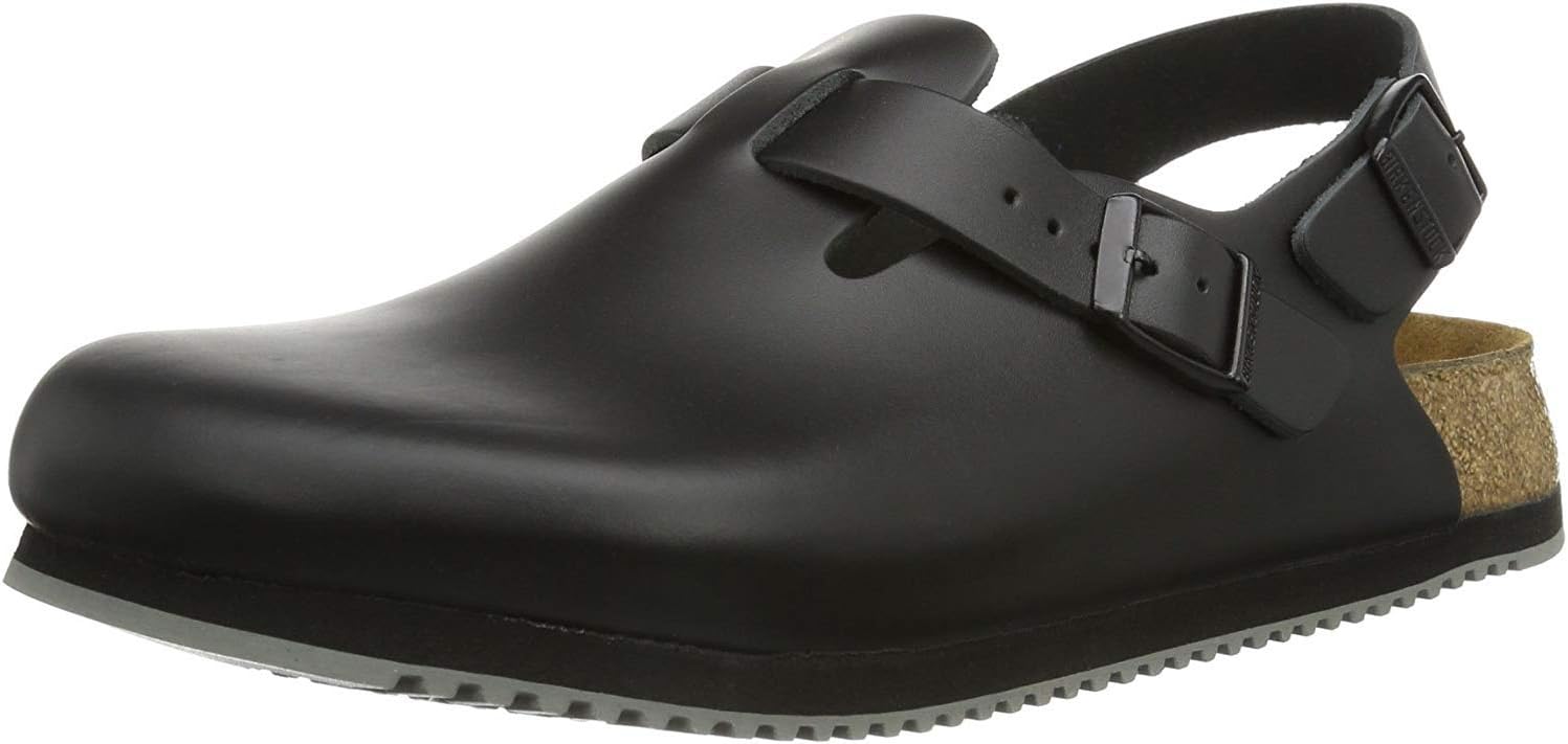 Birkenstock Men's Tokyo Black Leather Clogs 38 Normal view 4