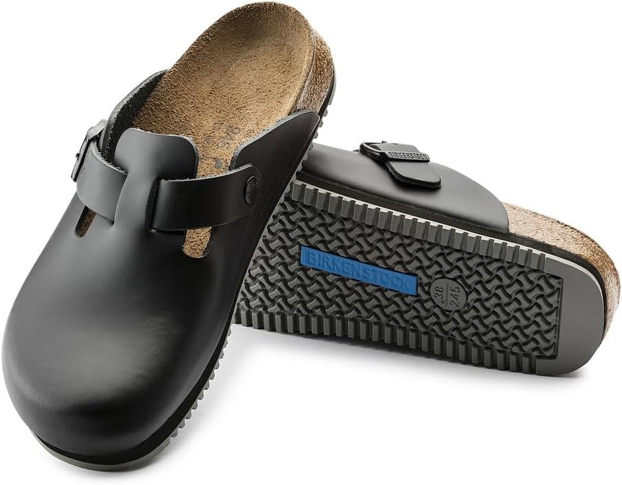 Birkenstock Boston BS 060194 schwarzer Herren-Clog-Slipper mit Schnallen view 4