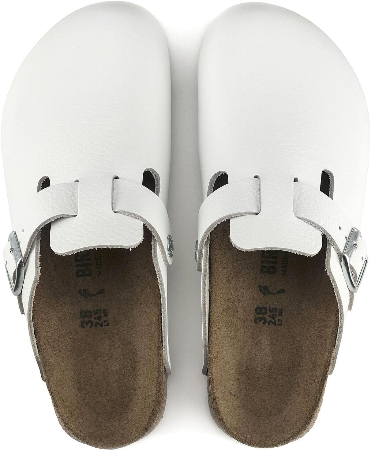 Birkenstock Mens Boston EsdBoston Antistatic/Natural Leather, Blue view 6