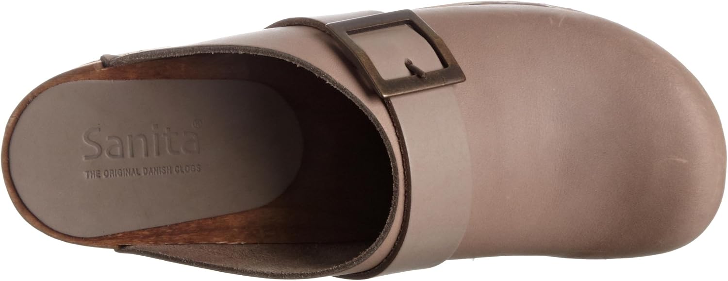Sanita Wood Urban Open Women's Clogs, Grey (Grey 20), 7.5 UK view 5