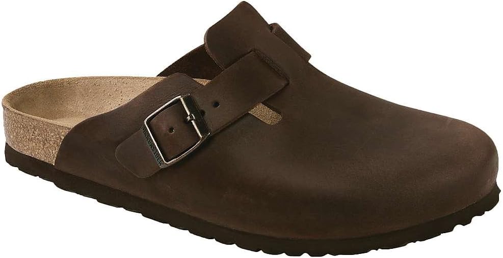 Birkenstock Unisex Boston Clog,Habana Oiled Leather,8-8.5 Women/6-6.5 Men — Suede clog