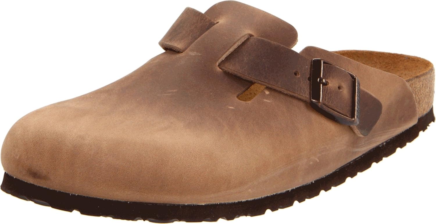 Birkenstock Boston Classic Arch Clog,Tobacco Brown Leather,37 M EU — Cork clog