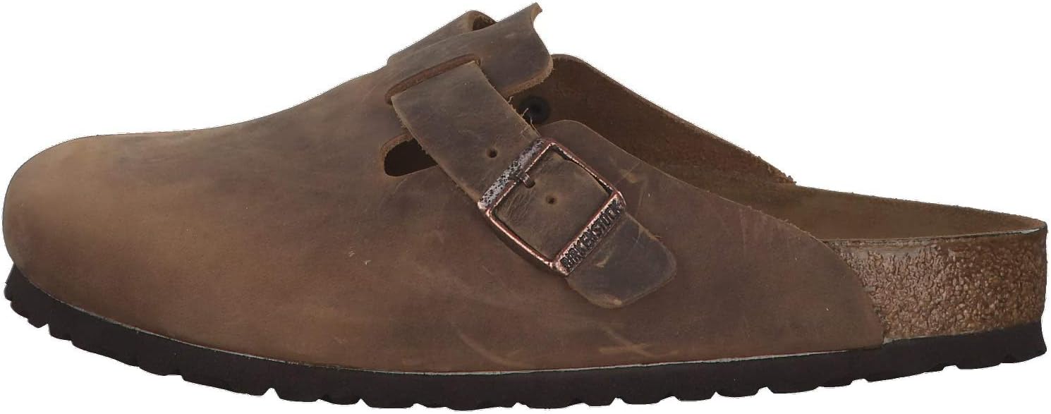 Birkenstock Clogs ''Boston'' from Leather in Tabacco Brown 48.0 EU W view 3