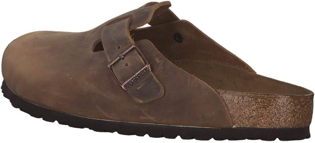 Birkenstock Clogs ''Boston'' from Leather in Tabacco Brown 48.0 EU W view 4
