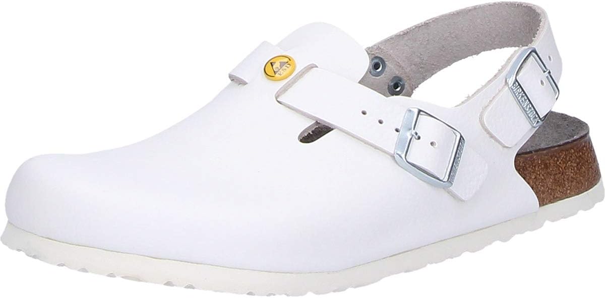 Birkenstock Clogs ''Tokyo'' from Leather in White — Genuine Leather clog