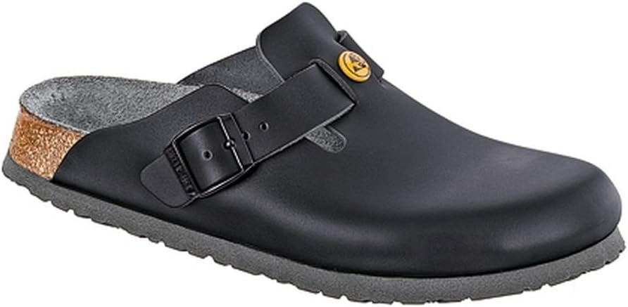 Birkenstock womens Boston ESD in Black from Leather Clogs 41.0 EU W view 4