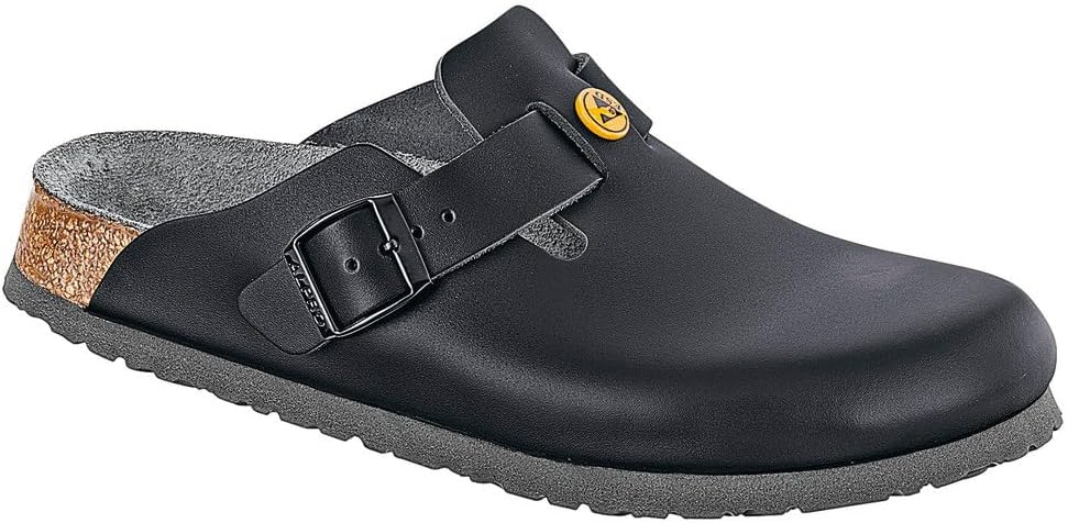 Birkenstock womens Boston ESD in Black from Leather Clogs 45.0 EU W view 4