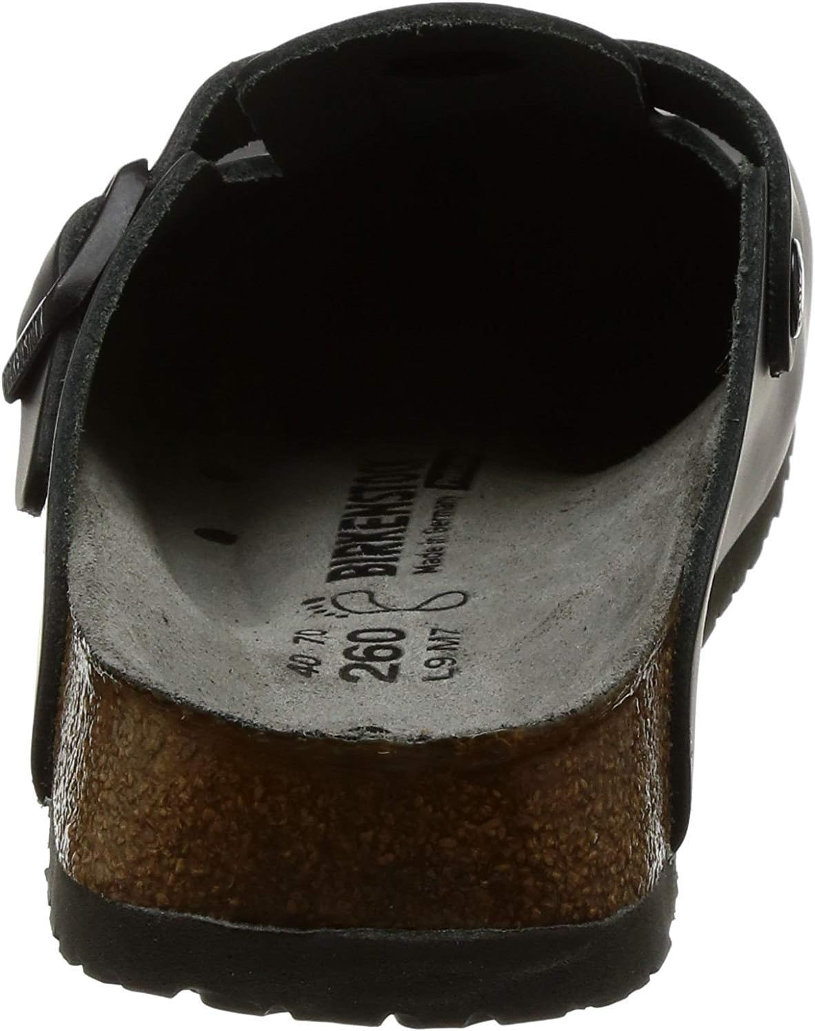 Birkenstock womens Boston ESD in Black from Leather Clogs 45.0 EU W view 6