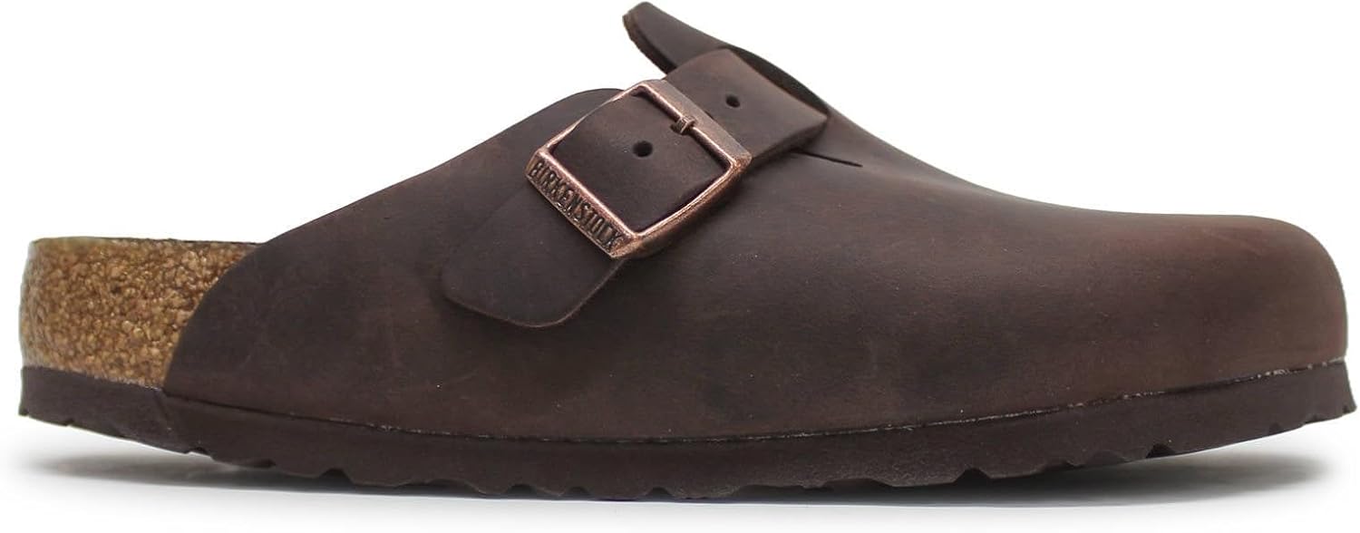 Birkenstock Unisex Boston Soft Footbed, Habana Oiled Leather, 43 M EU — Cork clog