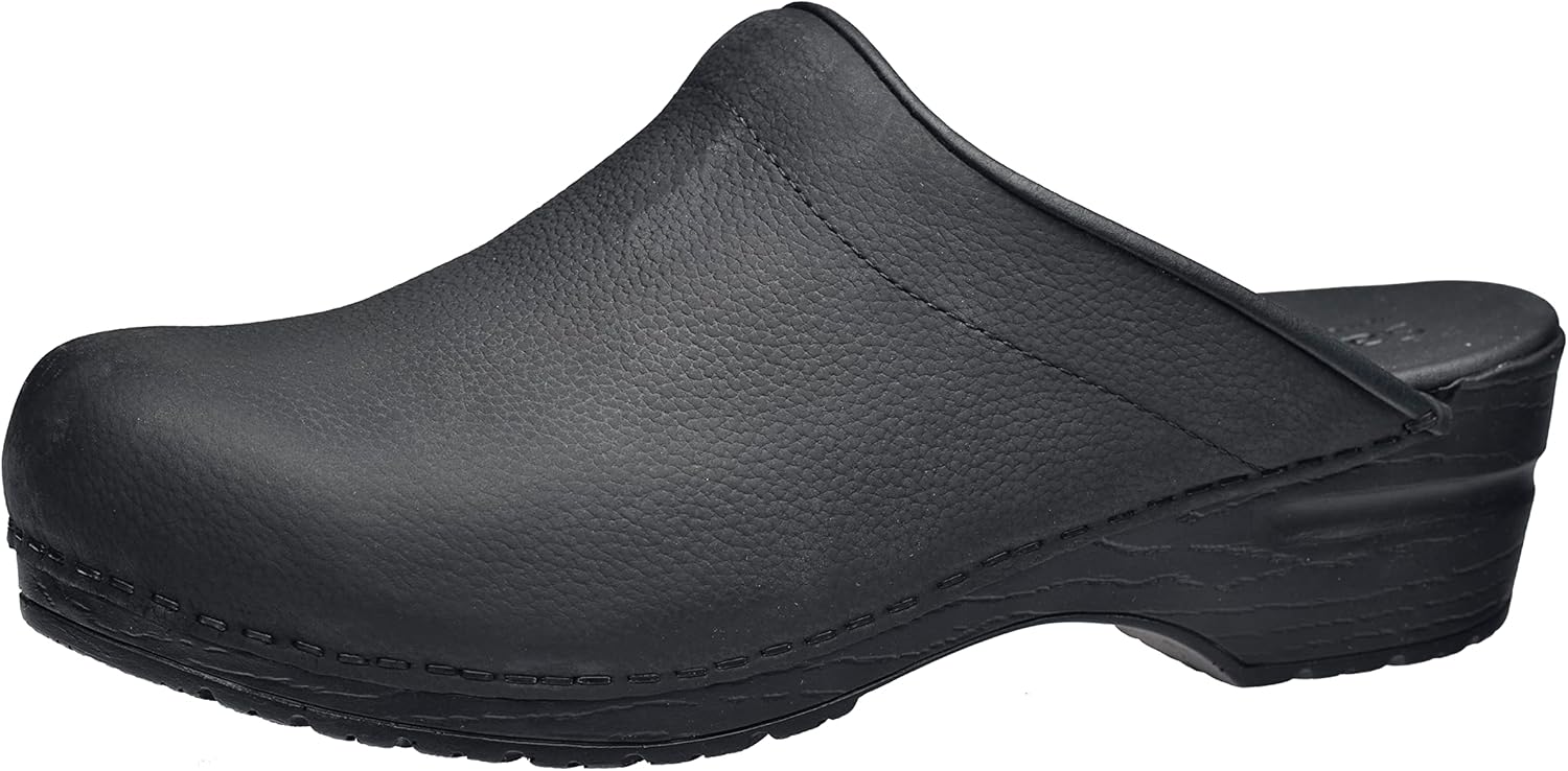 Sanita Sonja Textured Oiled Leather Professional Women's Clog — Full-Grain Leather clog
