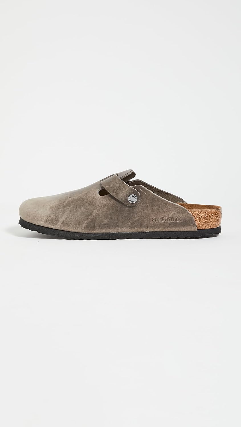 Birkenstock Men's Boston Soft Footbed Clogs, Iron, 10 Medium US view 2