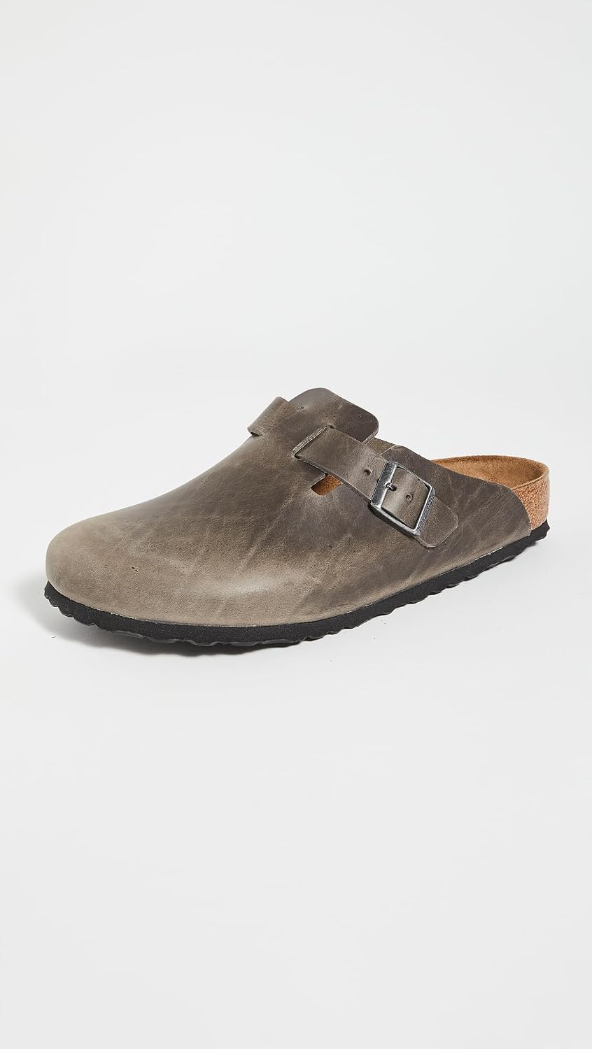 Birkenstock Men's Boston Soft Footbed Clogs, Iron, 10 Medium US view 3