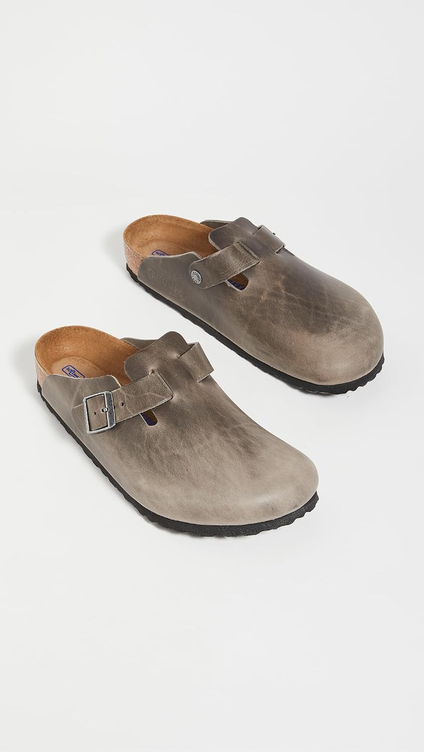Birkenstock Men's Boston Soft Footbed Clogs, Iron, 10 Medium US view 4