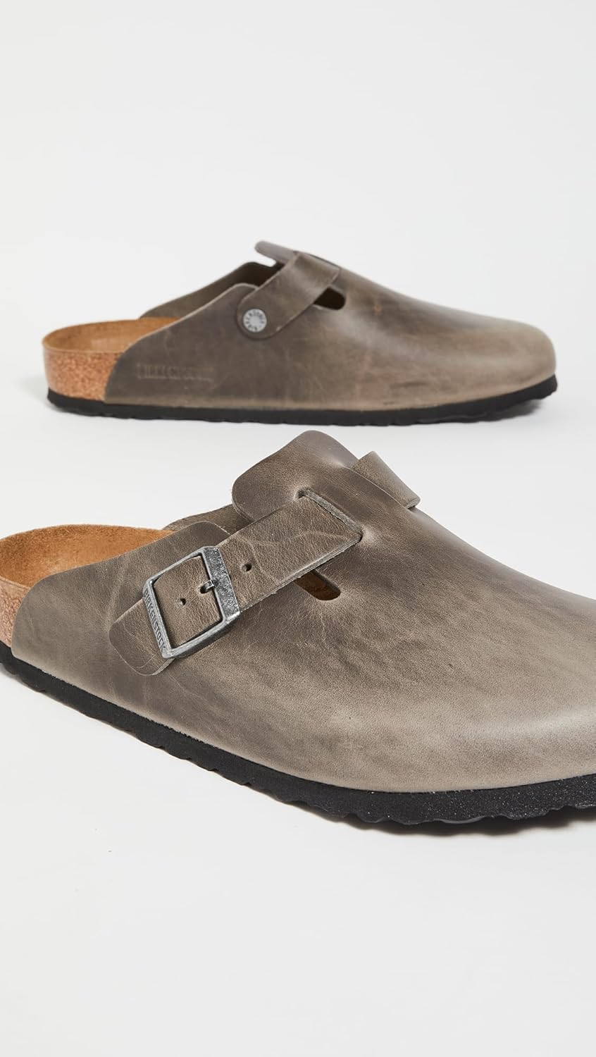 Birkenstock Men's Boston Soft Footbed Clogs, Iron, 10 Medium US view 5